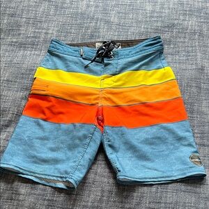 O'Neill Hyperfreak Black and Blue Board Shorts